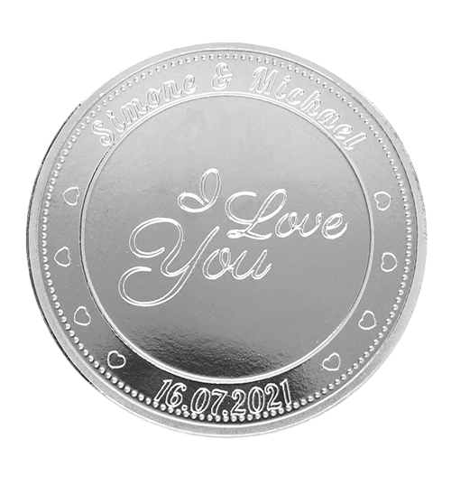 Engraving love coin
