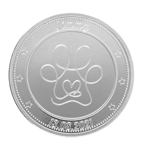 Engraving pet coin